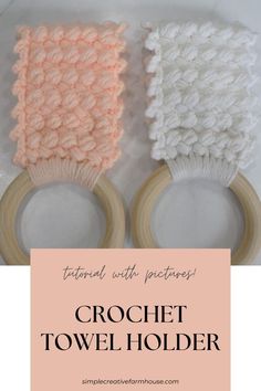 These crochet towel holders are also a great handmade gift! Simply pair them with a kitchen towel, and maybe a couple other kitchen items, and you’ve got yourself a beautiful and meaningful gift! Crochet Dishtowel Topper, Crochet Kitchen Towel Holder Pattern, Crocheted Towel Holders, Crochet Towel Topper Free Pattern, Crochet Towel Holder Free Pattern, Crochet Kitchen Towel Holder, Crochet Towel Tops, Crochet Towel Holder