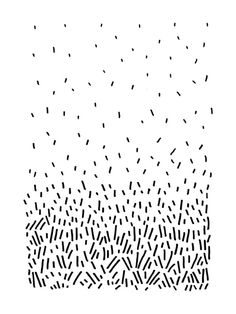 an ink drawing of lines and dots in the shape of a rectangle on a white background