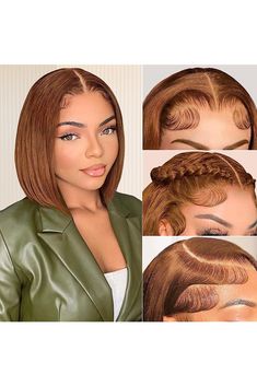 Eyefanniy Brown Bob Wig Human Hair 13x4 HD?Lace Front Wigs Short Bob Wig for Black Women Pre Plucked with Baby Hair 150% Density 10 Inch Brown Bob Wig, Brown Bob, Bob Cut Wigs, Bouncy Hair, Choppy Bob, Wig Short, High Ponytail, Wig Human Hair