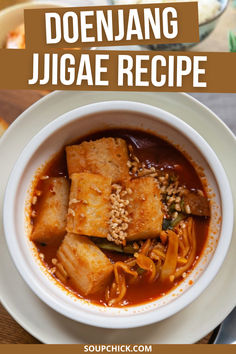 Doenjang Jjigae Recipe Soybean Stew, Witch Stew, Doenjang Jjigae Recipe, Doenjang Jjigae, Jjigae Recipe, Doenjang Recipe, Comfort Soup, Korean Dishes