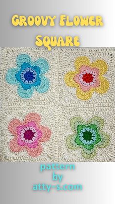 crochet flower square pattern by attyy - soom