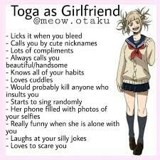 a poster with the words toga as girlfriend