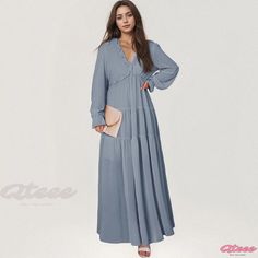 Qteee - Chic Sheer Floral Long Sleeve Dress: Loose-Fit Casual Chiffon Maxi Dress Chiffon V-neck Day Dress, Bohemian Long Sleeve Chiffon Midi Dress, Flowy Long Sleeve Chiffon Dress For Daywear, Casual Long Sleeve Chiffon Dress For Fall, Casual Chiffon Maxi Dress For Fall, Casual Flowy Chiffon Long Sleeve Dress, Casual Flowy Chiffon Dress With Long Sleeves, Flowy Long Sleeve Chiffon Dress Casual, Casual Chiffon Dress For Daywear