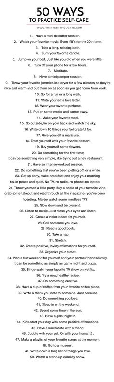 50 Ways To Practice Self-Care. Self-love is a spiritual practice! To be happy… Spa Water, Spiritual Practices, Healthy Mind, Me Time, The Words, Happy Life, Self Improvement, Self Help, Life Lessons