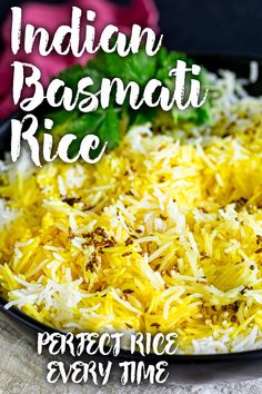 Indian Basmati Rice is the perfect side dish for a curry. Serve it with a saucy curry gravy for a delicious dinner. Basmati rice is light and fluffy with an aromatic, almost nutty floral taste, and with this easy recipe, your basmati rice will always be perfect. Just like you get from your favorite takeout place! Read the restaurant cooking secrets to give you PERFECT basmati rice every time. Rice Dinner Ideas, Indian Side Dishes, Cooking Basmati Rice, Perfect Rice