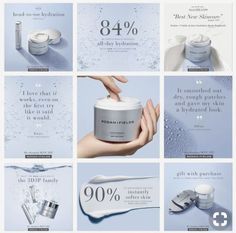 an advertisement for the company's new skin care products, including creams and lotion