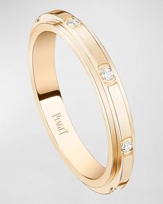 PIAGET Possession 18K Rose Gold 8-Diamond Ring, EU 51 / US 5.75 | Neiman Marcus Piaget Ring, Piaget Rose, Piaget Possession, Rose Gold Diamond Band, Piaget Jewelry, Gold Diamond Band, Rose Gold Diamond Ring, Luxury Rings, Gold Diamond Ring