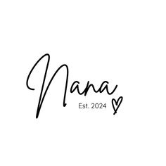 the logo for nama est 2012 is shown in black ink on a white background