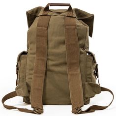 Trendy Big Rucksack Vintage Leather Canvas Travel Hiking Camping Backpacks Men Women School bag Backpack Product: Canvas Backpack Model: 1219 Size: 33cm*18cm*48cm Gender: Unisex Material: Canvas+Genuine Leather Weight: 1.5kg Colors: Yellow/Army Green Stlye: Vintage+Leisure NOTE:Due to the light and different computer monitors, the color maybe slight different as pictures. Also, please allow 1-3 cm measurement differ according to manual making. Your understanding and help are highly appreciated. Travel Hiking, Camping Backpack, Canvas Backpack, Unusual Gifts, Hiking Trip, Men's Backpack, Online Gifts, School Bag, Novelty Gifts