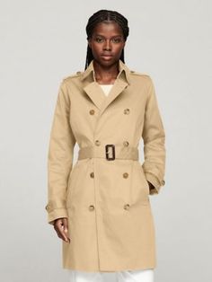 Double-Breasted Belted Trench Coat | Tommy Hilfiger