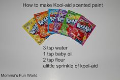 the instructions for how to make kool - aid candy