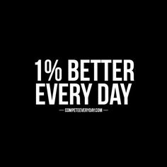 a black background with the words 10 % better every day