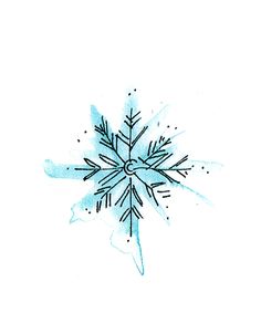 a drawing of a snowflake on a white background