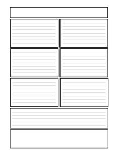 a blank paper with lines drawn on the bottom and bottom, which are lined up in rows