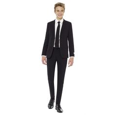 Whether you need a suit for a wedding, prom, a funeral, or you just need to convince your parents of something, this suit does the job. Click on this KIDS APPAREL & SHOES GUIDE to find the perfect fit and more!Whether you need a suit for a wedding, prom, a funeral, or you just need to convince your parents of something, this suit does the job. Click on this KIDS APPAREL & SHOES GUIDE to find the perfect fit and more!FEATURES Set includes: jacket, pants & Clip-on tie Jacket: button front, interio Suit For A Wedding, Opera Outfit, Shoes Guide, The Opera, Pocket Pants, Boy's Clothing, Blazer Suit, Fabric Care