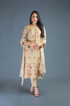 Bareeze Mughal Brocade 1 Ch3071 Brown Collection 2021 Fitted Kurta With Floral Embroidery For Fall, Fitted Floral Embroidered Kurta For Fall, Embroidered Fitted Kurta For Fall, Spring Formal Unstitched Suit With Resham Embroidery, Formal Spring Lawn Suit With Chikankari Embroidery, Unstitched Cotton Lawn Suit For Fall, Unstitched Resham Embroidery Kurta For Fall, Fitted Kurta With Set-in Sleeves For Festive Occasions, Elegant Fitted Kurta With Set-in Sleeves