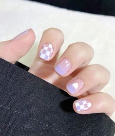 Kids Nail Designs, Nail Art For Kids, Lilac Nails, Cute Short Nails, Simple Gel Nails, Nails For Kids