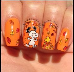 Amazing gel nail salon design I like winternailart Turkey nails Snoopy Nails, Turkey Nails, Fall Thanksgiving Nails, Thanksgiving Nail Designs, Easy Manicure, Thanksgiving Nail Art, Thanksgiving Nail, Fall Nail Art Designs, Nail Art Designs Summer