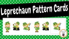 leprechaun pattern cards for st patrick's day