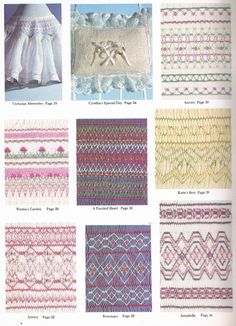 many different knitted patterns are shown in the book, with pictures of them on it