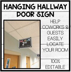 a sign hanging from the side of a building that says hanging halfway door sign help coworks and guests easily escape your room