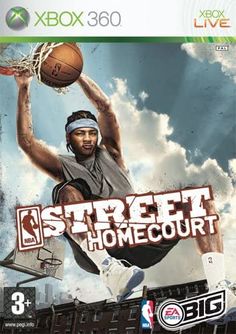 the cover art for street home court, featuring a basketball player jumping up into the air