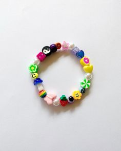 Fun Multicolor Wristband With Letter Beads, Playful Adjustable Multicolor Charm Bracelet, Trendy Adjustable Wristband With Colorful Beads, Multicolor Novelty Wristband Bracelet, Playful Multicolor Charm Bracelet With Letter Beads, Casual Multicolor Beaded Wristband, Adjustable Colorful Beads Novelty Bracelet, Adjustable Novelty Stretch Bracelet With Colorful Beads, Novelty Adjustable Stretch Bracelet With Colorful Beads