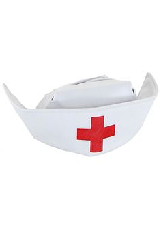 a white visor with a red cross on it