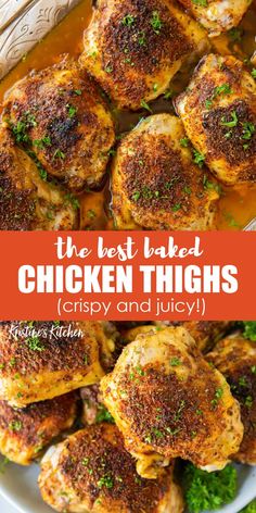 the best baked chicken thighs crispy and juicy