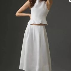 Beautiful Two-Piece Linen Set From Reformation. Size 6, New With Tags, No Flaws. Reformation Dress, Linen Set, Two Piece, Midi Dress, Womens Dresses, White, Women Shopping, Color