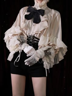 Beige Blouse, Fantasy Clothing, Fantasy Fashion, Rave Outfits