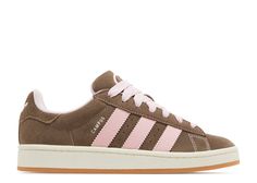 Wmns Campus 00s 'Dust Cargo Clear Pink' - Adidas - HQ4569 - dust cargo/clear pink/cloud white | Flight Club Adidas Shoes Women Pink, Pink And Brown Adidas, Adidas Campus 00s Brown And Pink, Adidas Campus Brown Pink, Brown And Pink Adidas, Pink And Brown Shoes, Adidas Shoes Campus 00, Brown Adidas Campus, Shoes For Concert