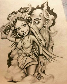 Gangster Love Drawings, Payasa Tattoo, Gangster Art, Calaveras Art, Azteca Tattoo, Gangster Drawings, Tattoo Graffiti, Prison Art, Chicano Style Tattoo