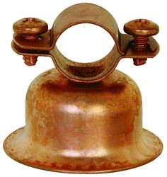 an old metal bell with two bells on it