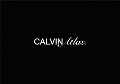 a black background with the word,'calvin atlas'written in white