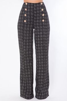 Luxury Tailored Plaid Pants, Luxury Tweed Women's Bottoms, Luxury Fitted Bottoms With Houndstooth Pattern, Luxury Plaid Straight Bottoms, Luxury Formal Bottoms With Houndstooth Pattern, Luxury Tailored Plaid Bottoms, Luxury Fitted Houndstooth Bottoms, Luxury Houndstooth Formal Bottoms, Luxury Tailored Tweed Bottoms