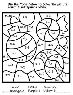 the color by number worksheet for kids