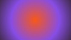 an orange and purple circular design with some black dots in the center on a dark background