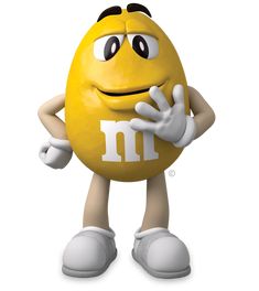 a yellow emoticon holding his hands up to his face with the letter m on it