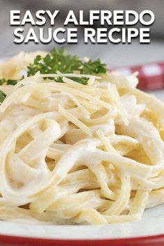 this easy alfredo sauce recipe is made with only three ingredients