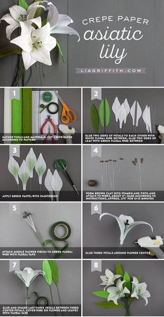 how to make paper flowers that look like they have leaves on them