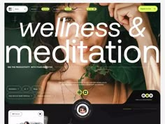 an image of a website design for a meditation company