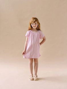 The Mae 100% Cotton Gauze House Dress with flutter sleeves in Sienna– for swim cover-ups, play dates, adventures and back-to-school! Cotton Gauze Dress, Dress With Flutter Sleeves, House Dresses, Dresses For Girls, Gauze Dress, Printed Dresses