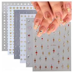 gold sparkle 3d nail stickers 3d Nail, Gold Sparkle, 3d Nails, Nail Stickers, Sparkle, Nails, Gold