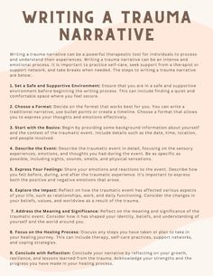 Writing A Trauma Narrative Trauma Recovery Trauma Healing Trauma Recovery Work Trauma Narrative Trauma Therapy Trauma Therapist - Etsy Narrative Therapy Questions, Narrative Therapy, Healing Journaling, Mental Health Therapy, Counseling Activities, Clinical Psychology, Writing Therapy, Art Therapy Activities, Therapy Counseling