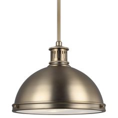 an antique brass finish pendant light fixture