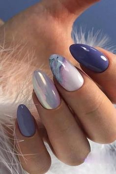 Watercolor Nails, Nail Types, Nagellack Trends, Her Nails, Short Nail, Nail Photos, Marble Nails, Manicure Y Pedicure