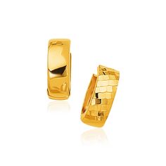 Buy LOVCIA Luxury Classic 14k Yellow Gold Diamond-Cut Hoop Earrings Polished Style, Snap Lock, Yellow Gold Chain, Gold Texture, Fine Jewellery Earrings, Pricing Jewelry, White Sapphire, Ring Collections, Gold Style