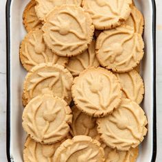 cookies with frosting in a baking dish