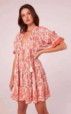 Lalana Dress – Osprey Lane Border Print, Floral Border, Printed Mini Dress, Puff Sleeves, Amazing Women, The Game, Jumpsuit Dress, Puff Sleeve